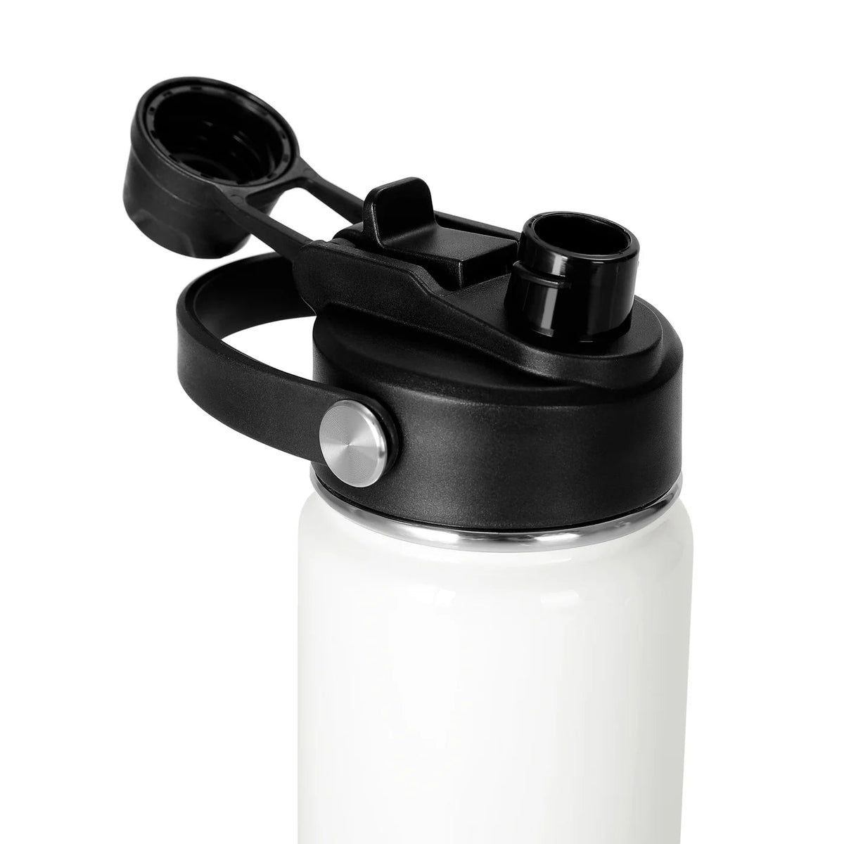 18oz sport water bottle lid detail open view