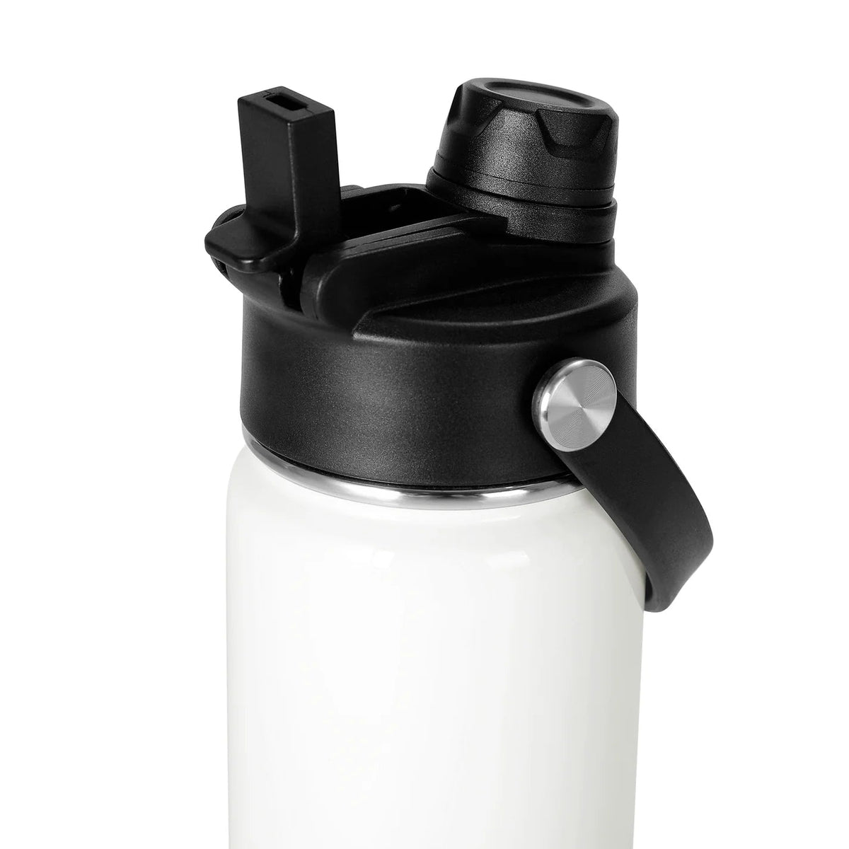 18oz sport water bottle lid closed view