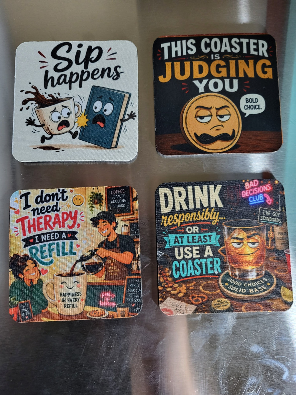 Soft Coasters 4 pack (Square)