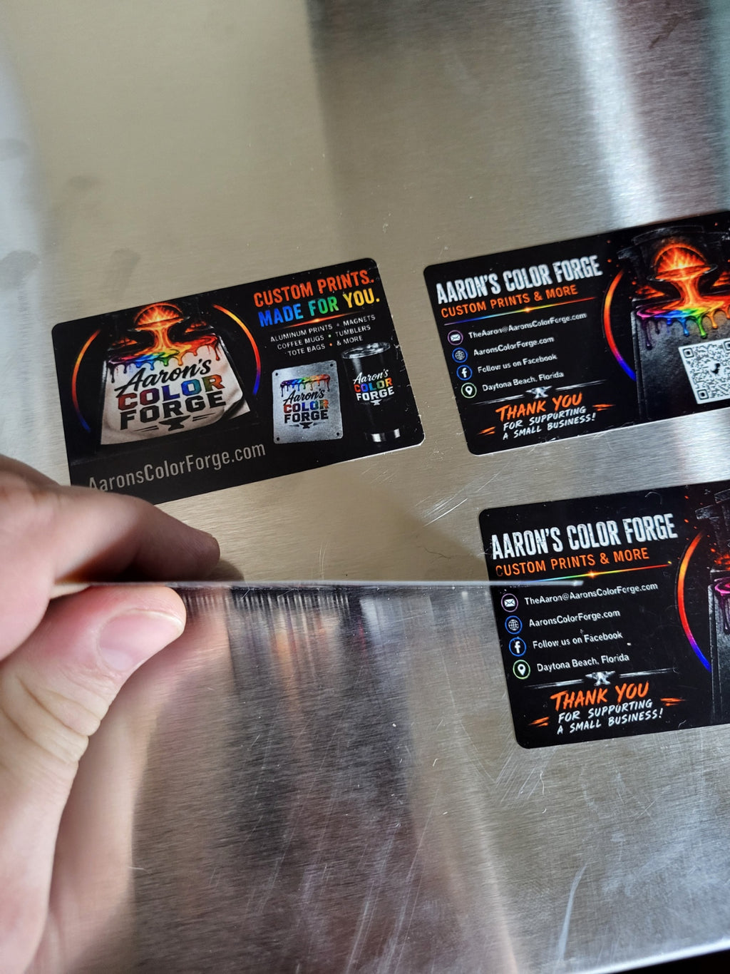 Aluminum Business Cards