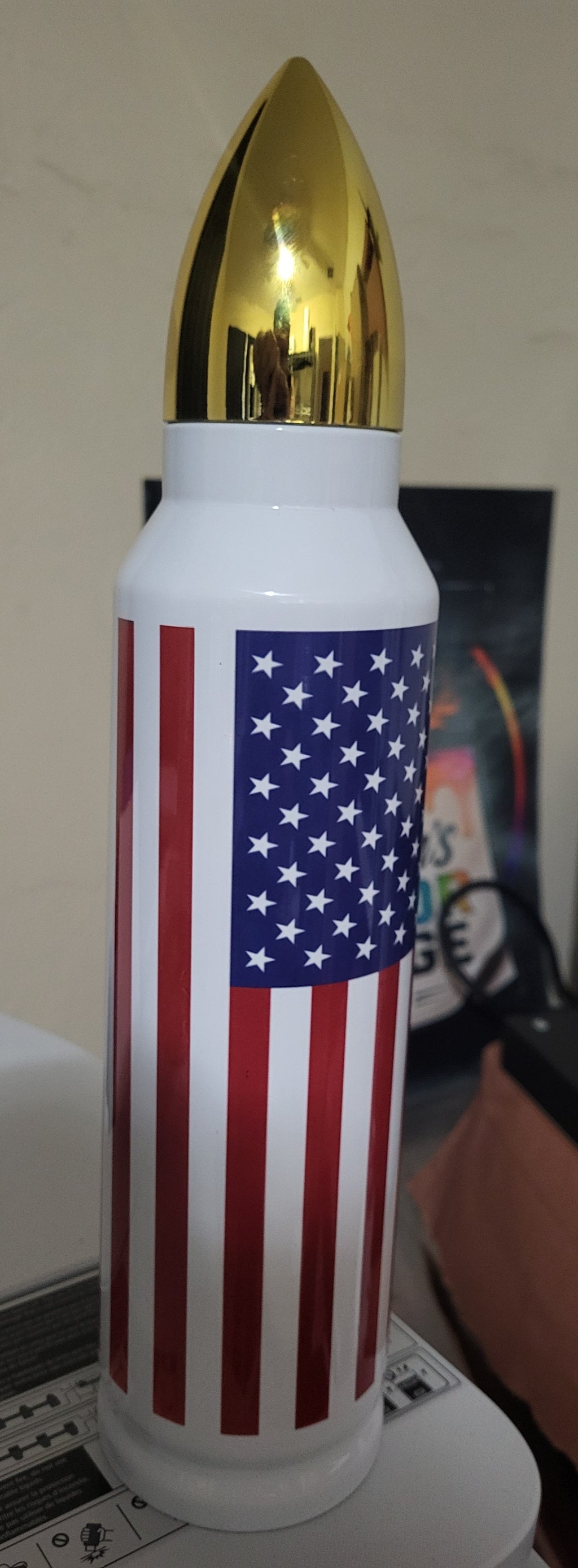American flag design on 32oz Bullet Tumbler