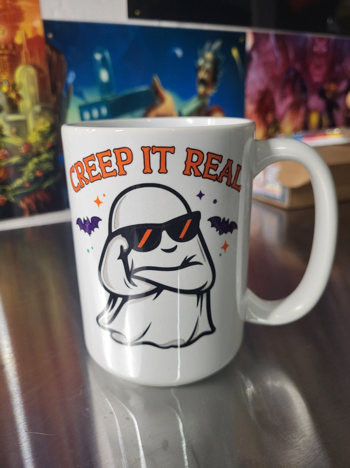 Creep It Real cool ghost mug with sublimation print