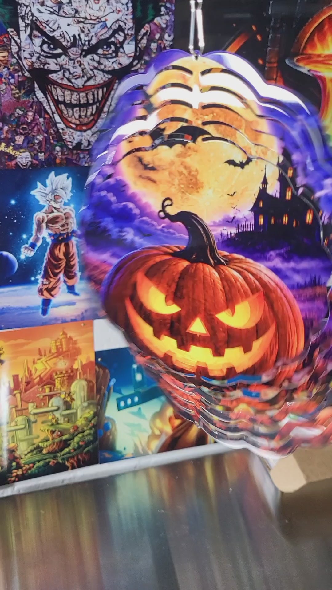 Spooky Pumpkin Halloween Wind Spinner