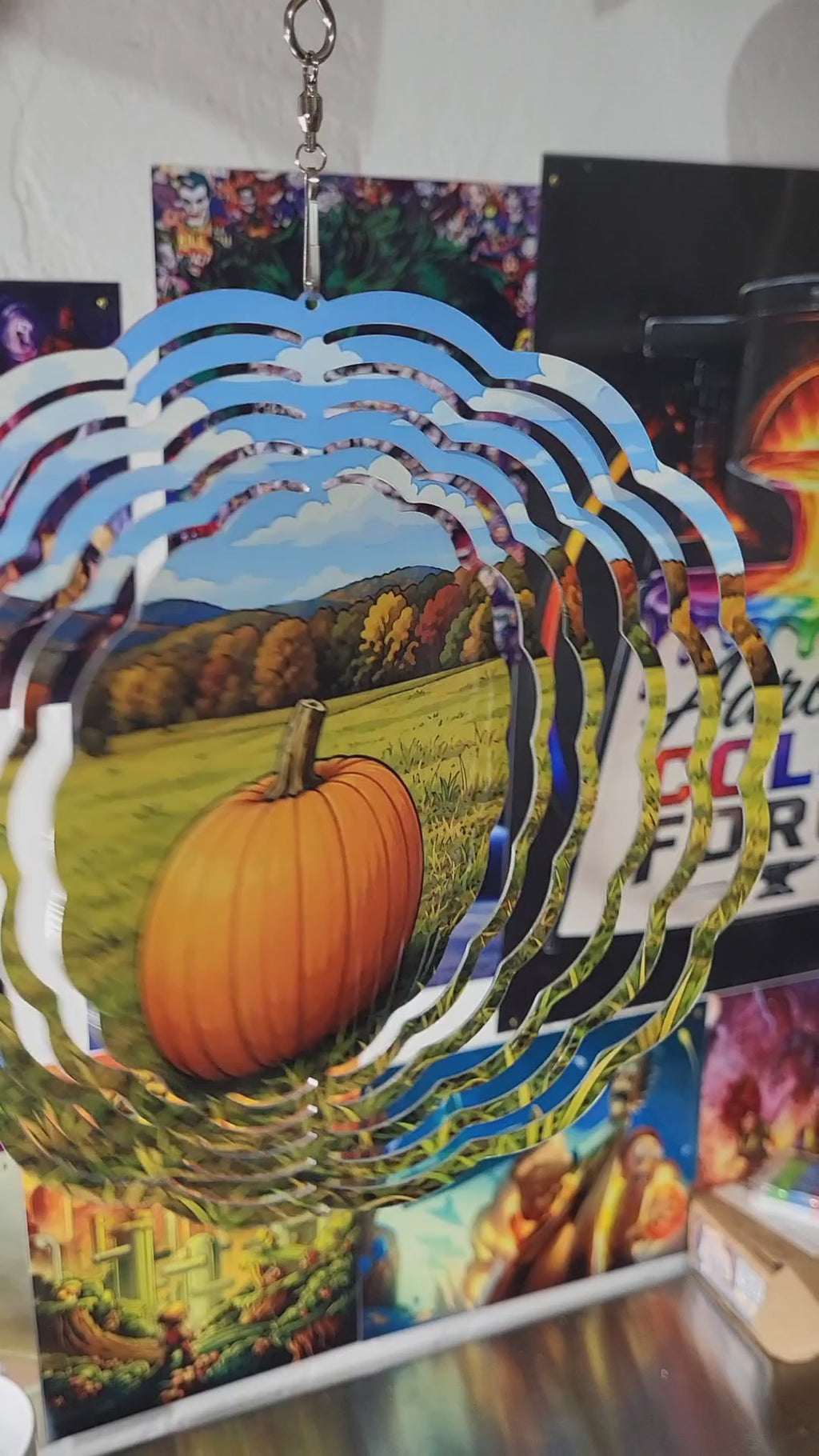 Jack-O'-Lantern Fall Wind Spinner – Day & Night Pumpkin