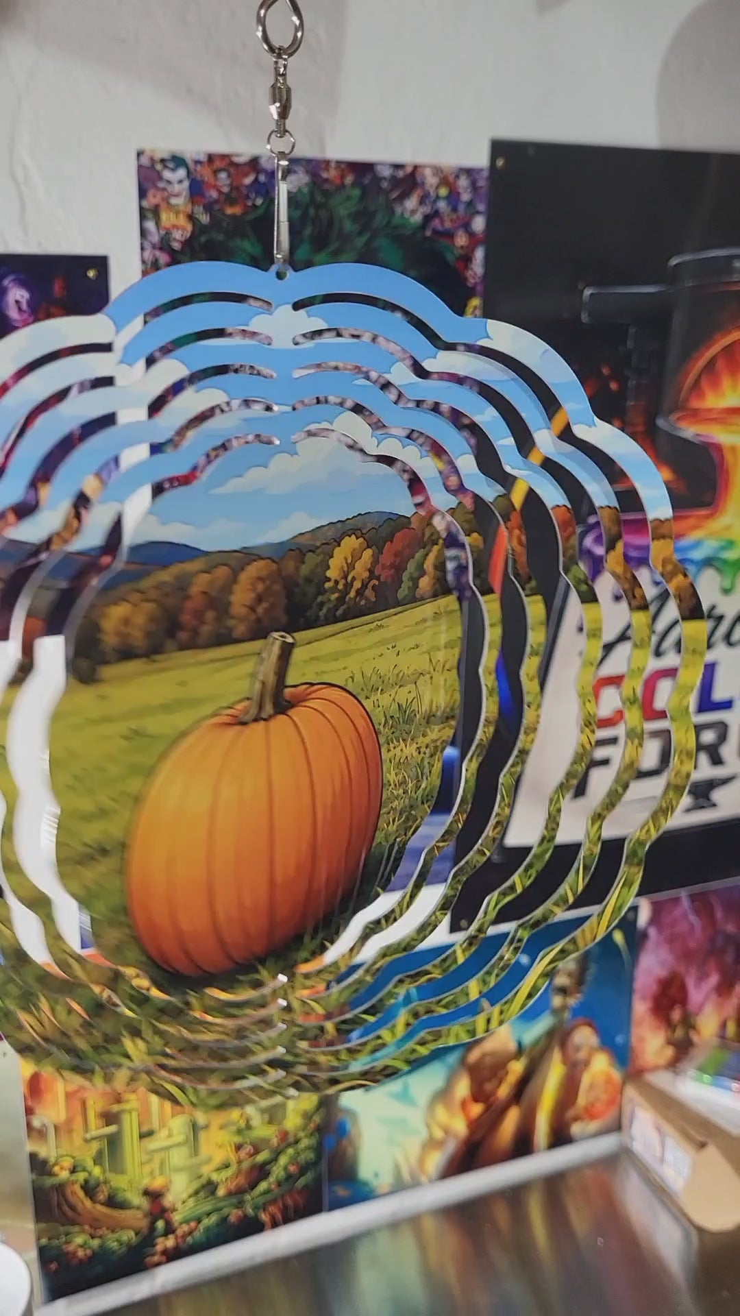 Jack-O'-Lantern Fall Wind Spinner – Day & Night Pumpkin